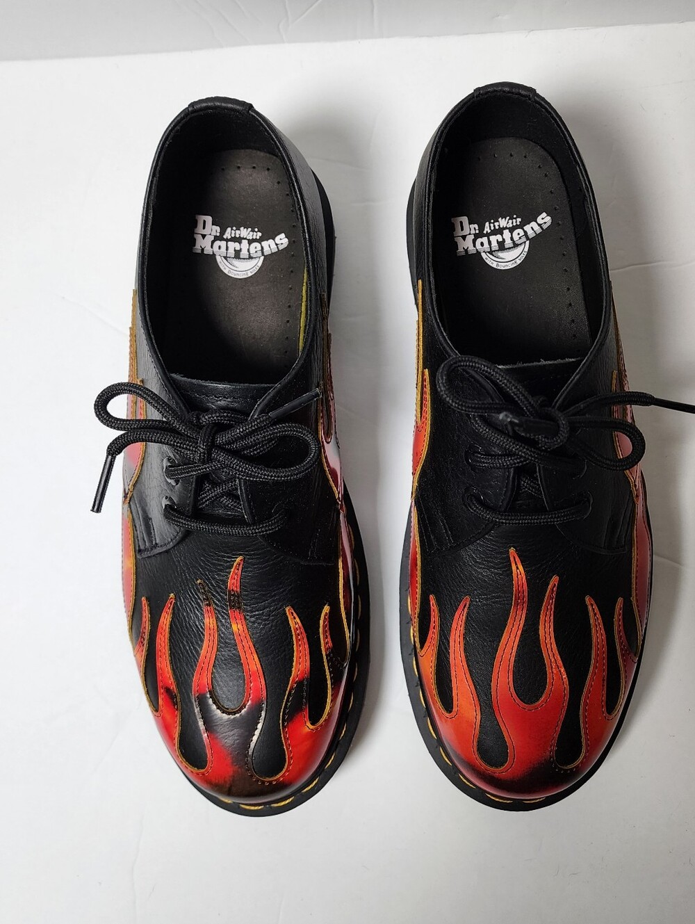 Dr Martens 1461 Flame Three Eye Leather Low Top Oxford Mens Size 9 - Picture 1 of 12